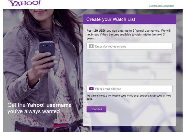 Yahoo watchlist